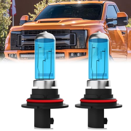 Image of Headlight Bulbs Compatible With Ford Ford F250 F350 F450 F550 Super Duty 2005-2018, 9007 High Low Beam Halogen Light Bulb Combo, Super Bright 6000K White, Plug and Play, Pack of 2