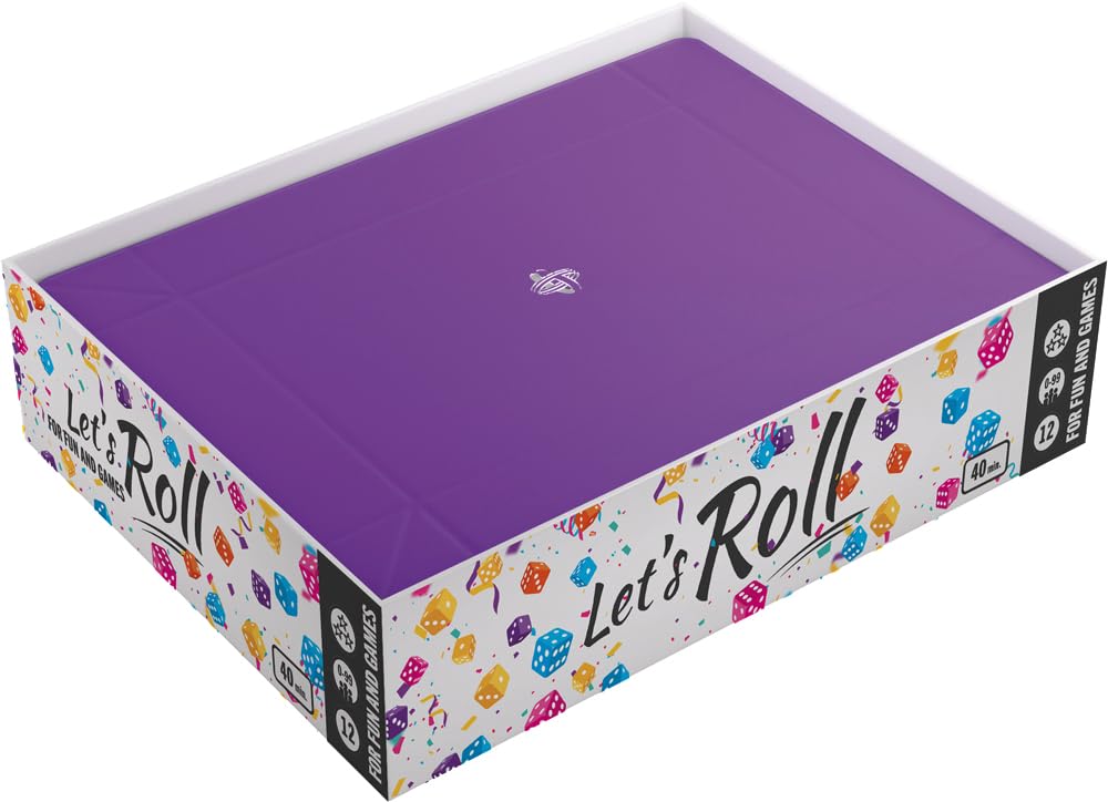 Magnetic Dice Tray Rectangular Black/Purple