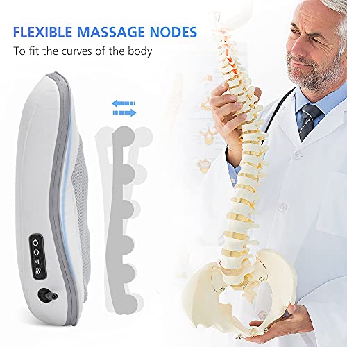 Comfier Shiatsu Back Massager With Heat, Massage Chair Pad, Heated Back Massager Pad For Chair,Portable Chair Massager For Back,Lumbar,Leg, Gifts For Dad,Mom,Carry Handle Design,Beige #TOP4