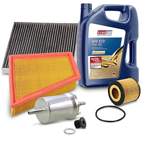 BESTPRICE Inspektionspaket Filterset - Ölfilter, Luftfilter, Innenraumfilter + Zubehör