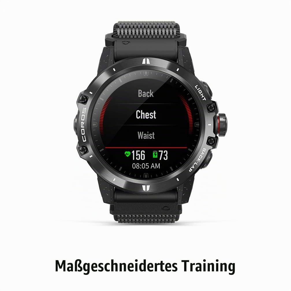 COROS VERTIX GPS-Abenteueruhr mit Pulsmesser, 60h voller GPS-Akku, 24/7 Blutsauerstoffüberwachung, Saphirglas, Barometer, ANT+ & BLE, Strava & Trainingsspitzen (Space Traveler)