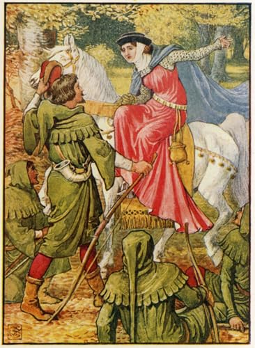Impression d'affiches Robin Hood Walter Crane Idée Cadeau Déco Toile 60x90cm