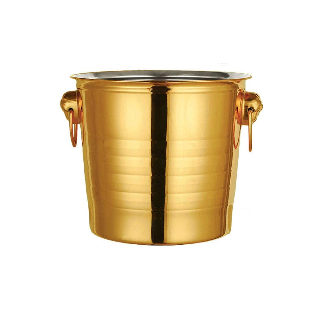 Ice Bucket Verdickter Edelstahl EIS Eimer Tragbarer Eiskübel Hotel Eimer Champagner Eimer Getränk Eimer Party Aktivitäten und Camping Geschirr sektkühler eiseimer (Size : B)