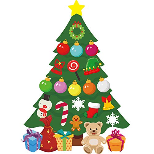 Juego de 21 imanes navideños en forma de árbol y estrella