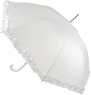 Paraguas para mujer, para boda, evento especial, sesión de fotos, elegante, con volantes, compacto, suave, color blanco, duradero, ligero, elegante, protección para ocasiones especiales, regalo