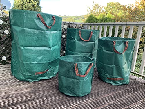SLO UK Quality Heavy Duty Garden Waste Bags 4 Pack 60L 120L 272L & 500L Strong Reusable Freestanding Garden Sacks With Handles Capacity 952L - Image 2