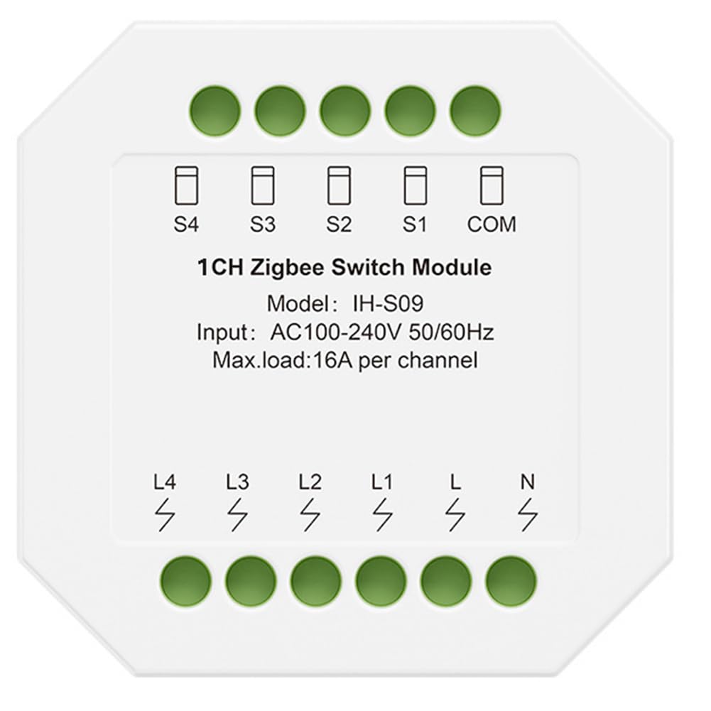 Jnchdghwa Smart Relay Switch Smart Switch Module 16A IH-S09 AC100-240V Tuya Smart Life Remote Control for Home Automation System 1CH
