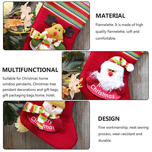 Meias de Natal de pelúcia PretyzOOM com estampa de rena de Papai Noel e tremendo de árvore de Natal