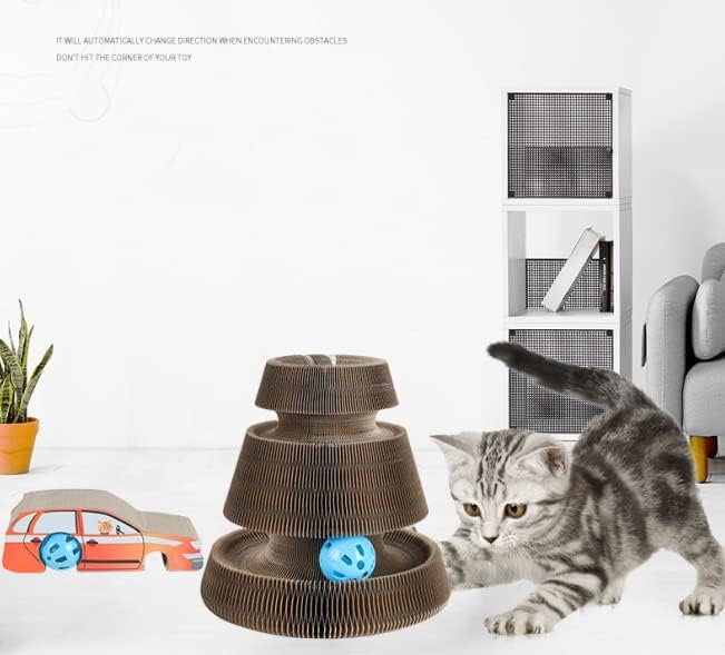 review Magic Organ Cat Scratching Board, Interactive Scratch Pad Cat Toy with Toy Bell Ball
