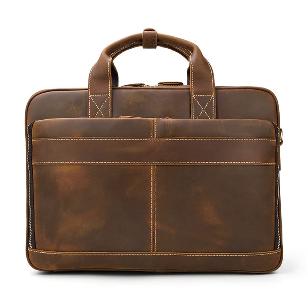ERTXGBA Mens Briefcase Vintage Handbag Shoulder Messenger Bag Computer Business
