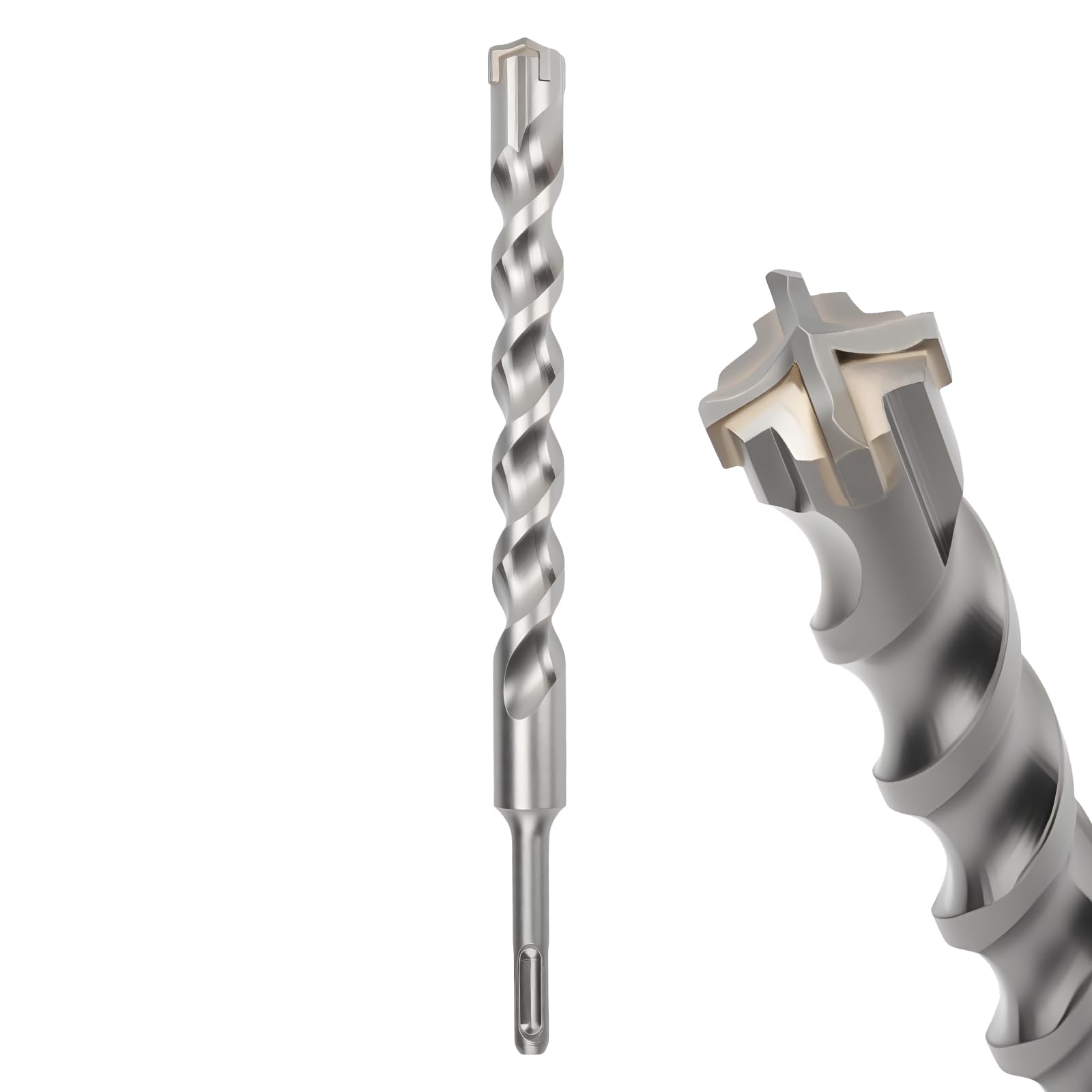 MOXPIFY 22mm Masonry Drill Bit 260mm Long, Hammer SDS Drill Bit for Reinforced Concrete, Brick Walls, SDS Plus Shank (22mm x 260mm) — image 1
