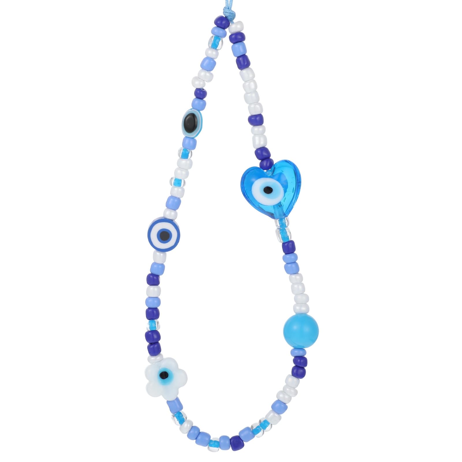 Evil Eye Beaded Phone Charm, Evil Eye Phone Charm Strap Blue Beaded Phones Charms Handmade Phones Chain Strap Keychain for Bag Camera Telephone Decor-image-37