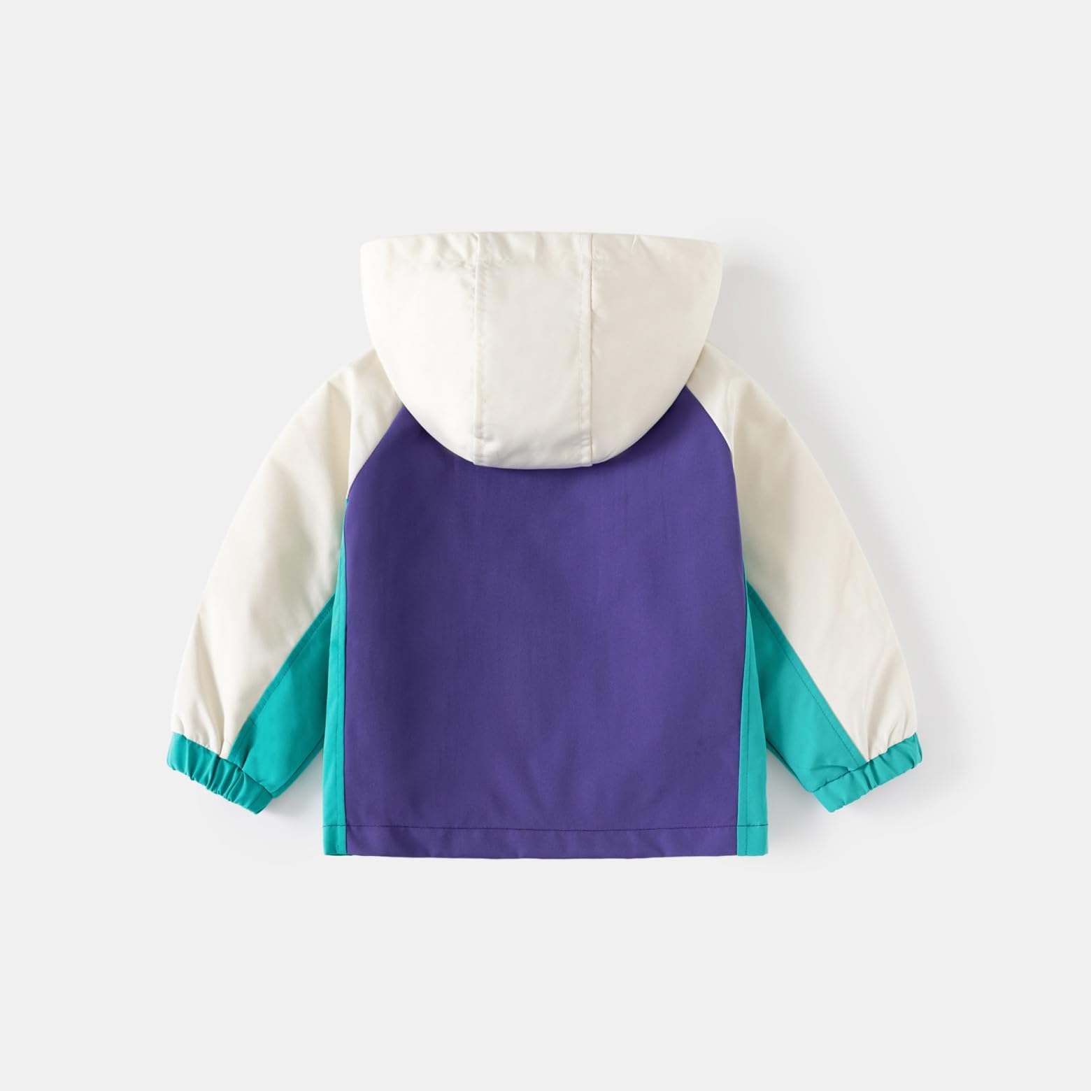 Toddler Baby Boys Color Block Windbreaker Long Sleeve Zip Up Hoodie Dust Coat Rain Jacket Raincoat Windproof Outwear (Purple,90/18-24 M,Unisex,Big Kid,US,Age,18 Months,24 Months)