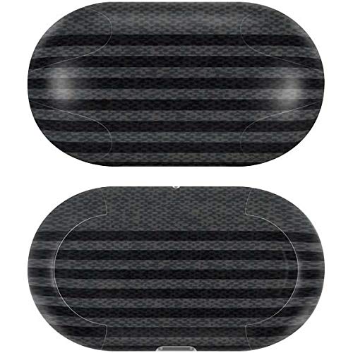 Skinit Decal Audio Skin Compatible with Samsung Galaxy Buds+ - Officially Licensed Skinit Originally Designed Black and Grey Stripes Design