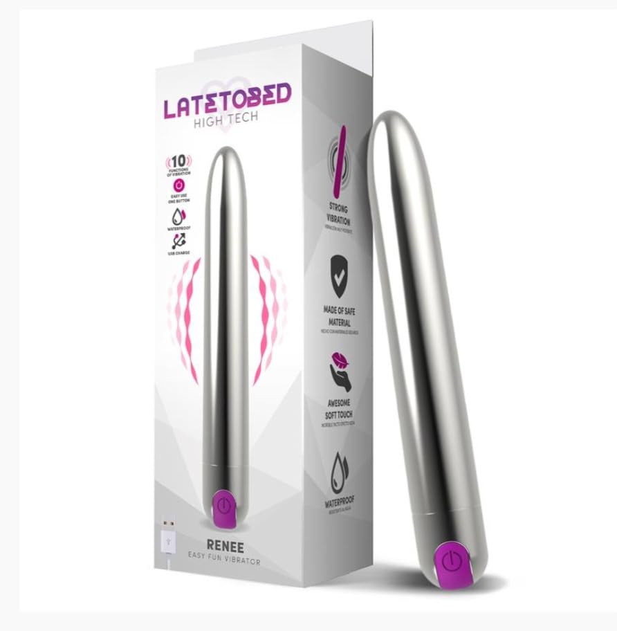 Vibrateur Renée argent à 10 fonctions stimulation rechargeable USB