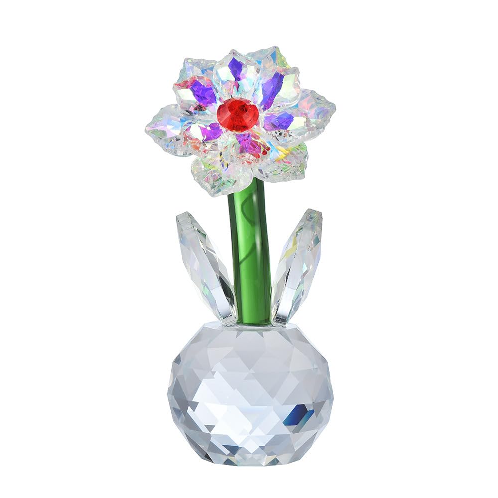 koundeneko クリスタル 造花 母の日 贈り物 フラワー置物 きらきら 水晶花 サンキャッチャー 枯れない花 おしゃれ 女性 人気 インテリア装飾 癒しグッズ 結婚式 誕生日 バレンタインデー 母の日 クリスマス 退職祝い プレゼント