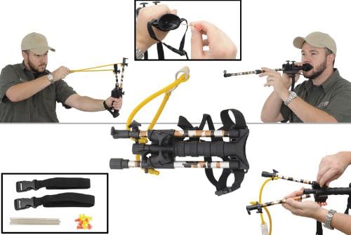 CBR01C Combat Ready Blow Dart/ Slingshot 2-In-1 Combo Aluminum Slingshot Arms