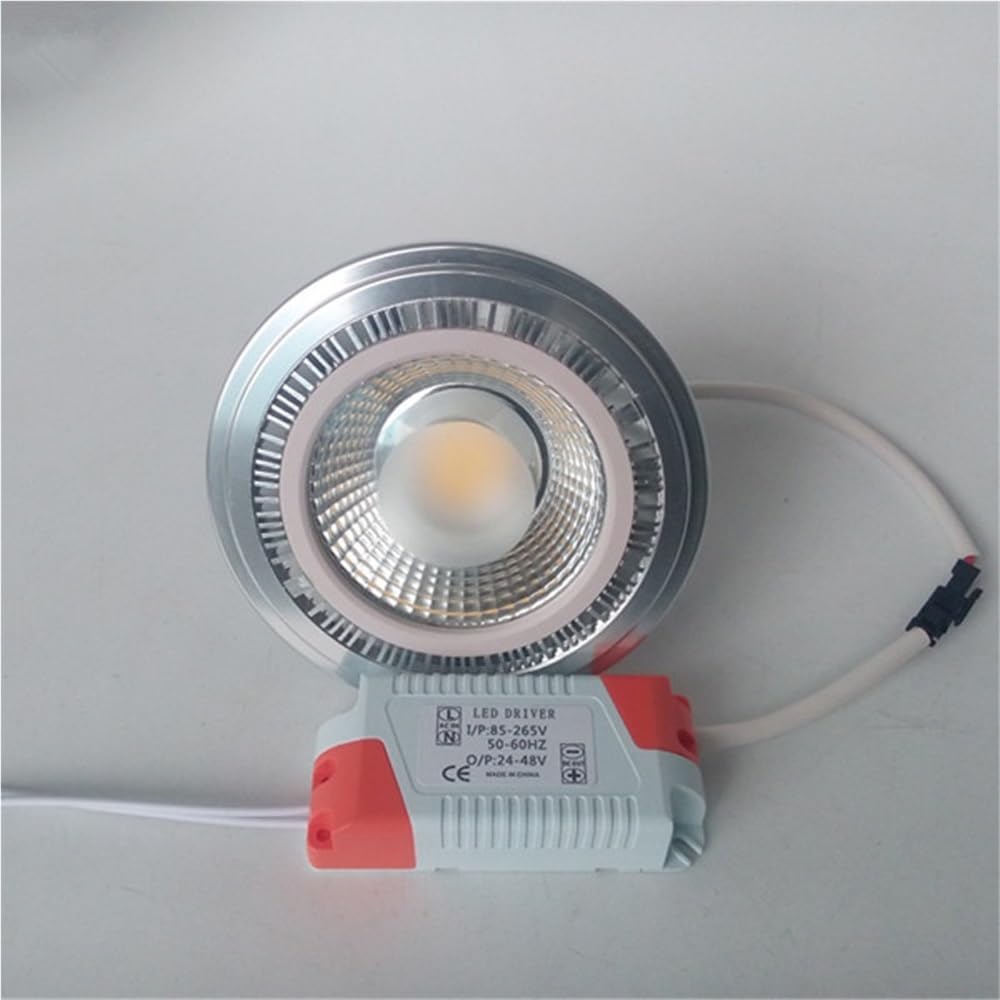 Jiaxu luces de amplio voltaje 4 unids/lote de lámparas LED AR111 12w Cob AC85-265V Ra＞80 AR111 G53/GU10 fuente de alimentación externa de foco Led Bombillas para el hogar ( Color : Natural white , Tal