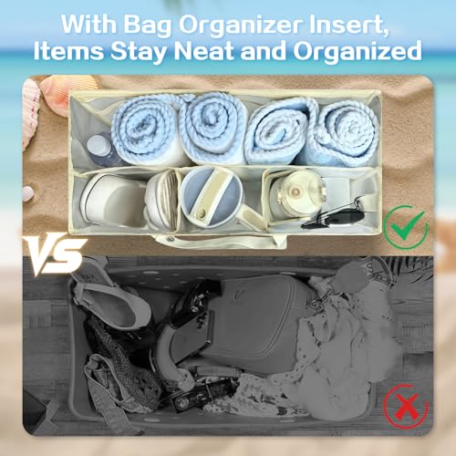 Image of XYFuuee Beach Bag Organizer Insert Divider for X Large Bogg Bag Accessories