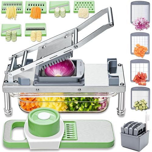 10-Blade Stainless Steel Veggie Chopper