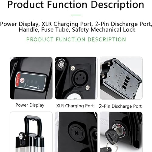 SDTYYP 36V 48V Ebike 15.6Ah 18Ah 21Ah Li-ion Battery, for 250W 350W 500W 750W 1000W Motor, Electric Bike Lithium Battery with Charge (48V 18Ah) - Image 3