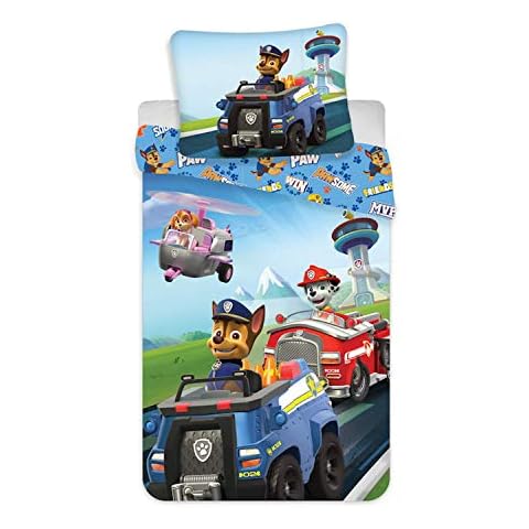 L-S KIDS BOUTIQUE Paw Patrol Children's Bedding Set with Cotton Duvet Cover Cover
