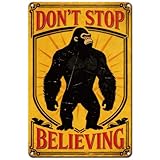 Hobbspring Eisen Blechschild Gorilla Orang Utan Silhouette 