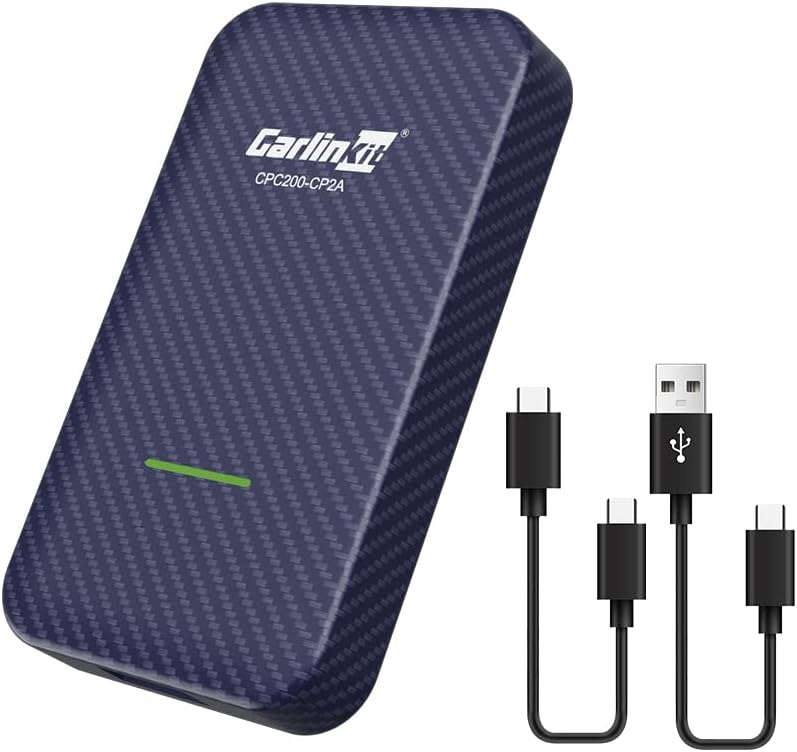 Carlinkit 2022 4.0 Wireless Adapter, Wireless Apple CarPlay Adapter/AA Adapter, Compatible with Factory CarPlay Cars, CP2A-U2W-Plus, Blue, Newest Version More Faster
