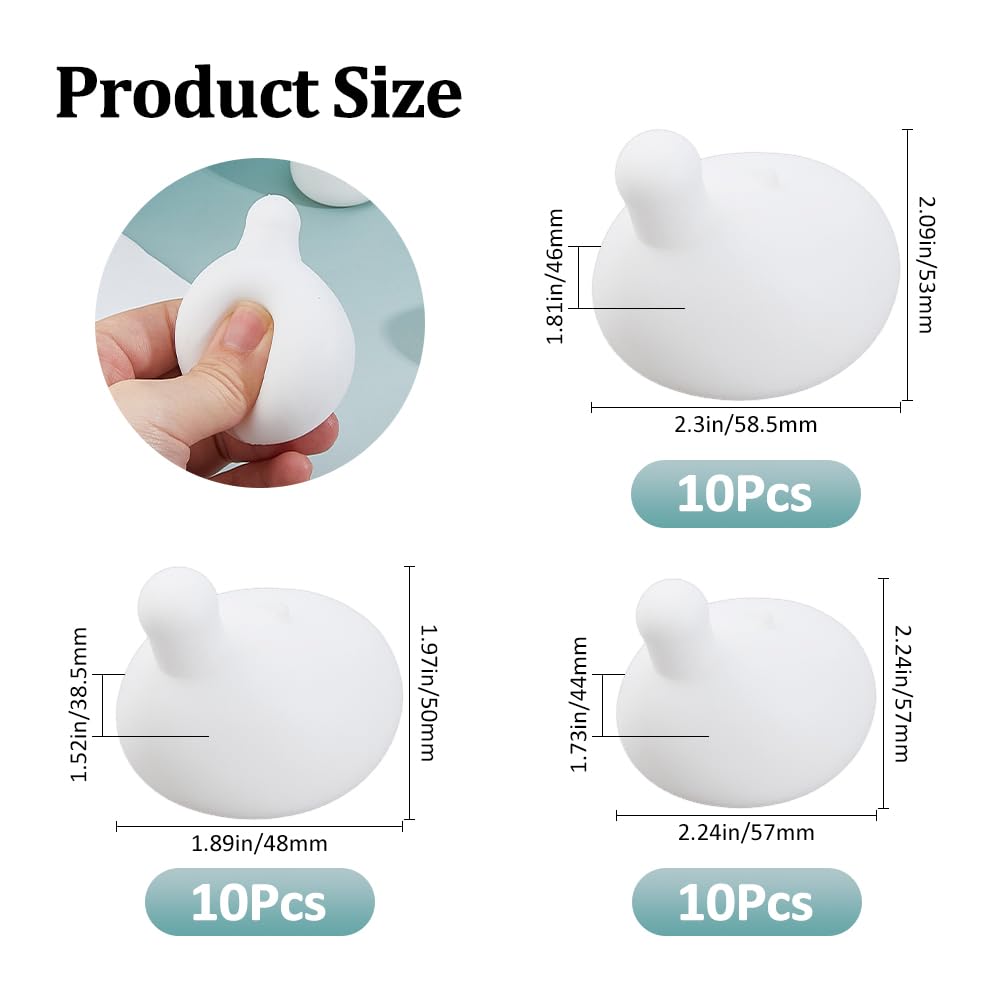SUPERFINDINGS 30 piezas 3 estilos juguetes antiestrés prensado accesorios sensoriales inserción burbujas para hacer muñecas DIY gancho reemplazo de inserciones burbuja