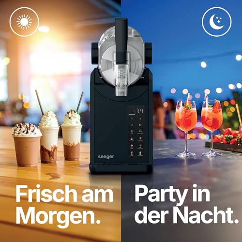 Seeger SuperSlush, 2L 7-in-1 Slush Maschine für zu Hause, 7 Smarten Programma, Automatische Reinigung und InstantFreeze 15 min Technologie, Slushi, Eis-Cocktails, Frappé, Milchshakes, Margaritas – Bild 8