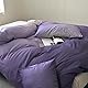 Soifox Bettwäsche 135x200 Lavendel - Bettgarnitur Bettwäsche Sets Microfaser Bettbezug 135 x 200cm mit Kissenbezug Bügelfrei & Knitterfrei Modern Deckenbezug mit Reißverschluss
