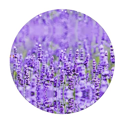 Nappe décorative ronde violette lavande TEMKIN haut de gamme - 3