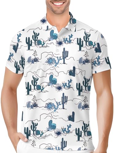 PAGYMO Camisas de golf para hombre, divertidas camisas de golf para hombres, camisas de golf divertidas para hombres, polo tropical, Aop-polo-92651, X-Large