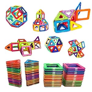 54 stuks groot formaat magnetische bouwstenen driehoek vierkante baksteen ontwerper verlichten bakstenen magnetisch…
