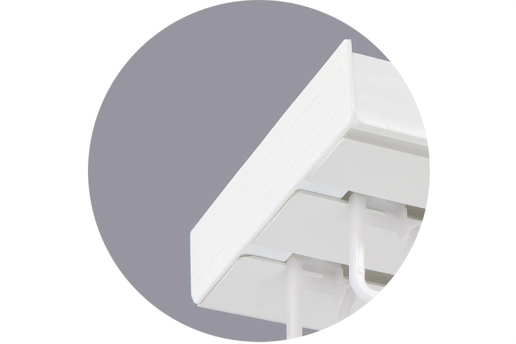 Proper Tools PVC Curtain Pole Rail Track Double End - 2 PCS White - Accessories for Curtain Rail Track
