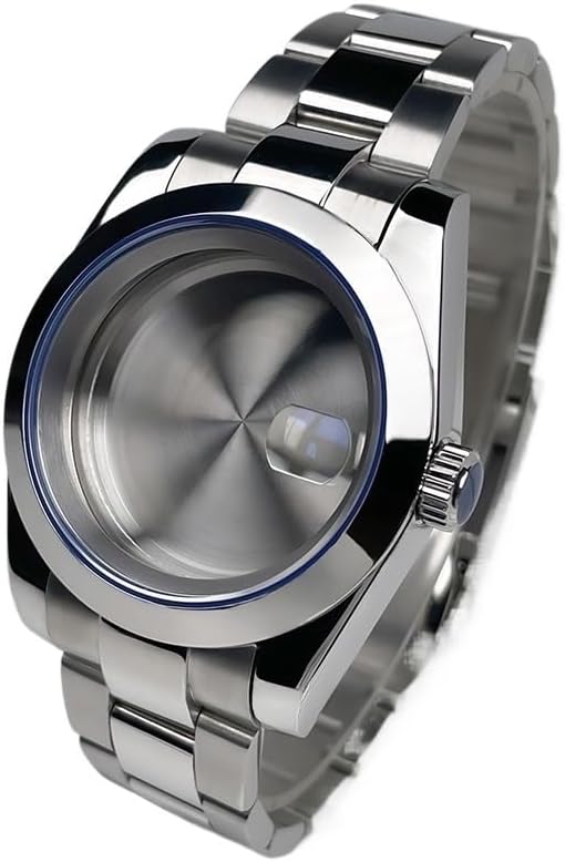 NH35 Stainless Steel Watch Case with Sapphire Glass - Compatible with NH35, NH36, NH38 Movements(White)