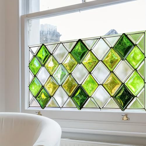 Vinilo para ventana BlissYard diseño colorido 39.3x17.7 in PVC miniatura 3