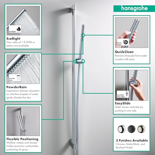 hansgrohe Pulsify 24372001 combiné de douche au design chromé géométrique