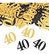 GoldRock Konfetti 40 Geburtstag Deko Groß 3,5x2,6cm,100 Stk Tischdeko 40. Geburtstag Deko Gold Sc...