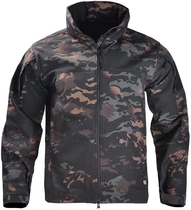 YABOO Tactical Hoody Softshell Jacket Outdoor Sports Camouflage Coat Combat BDU Airsoft Hunting Shooting Battle Dress