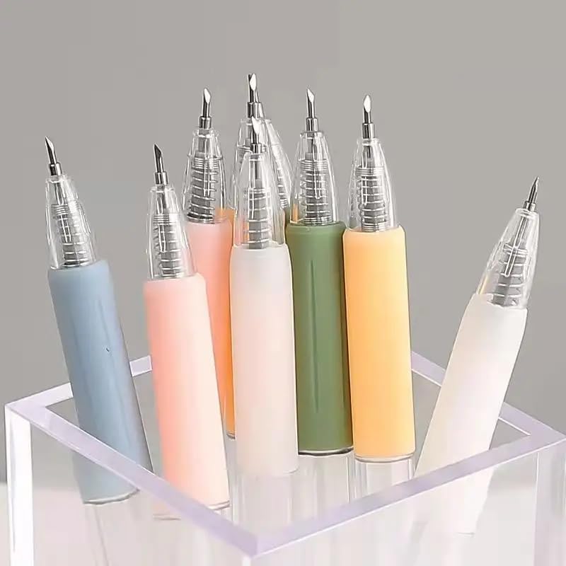 Image of 3pcs Craft Pen Cutter, Portable Paper Cutting Tool For Carving, Scrapbooking, Card Making etc (MULTICOLOR)