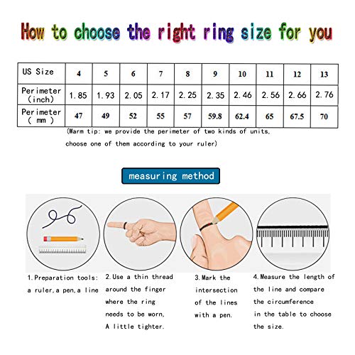 Nanafast Spinner Anxiety Ring For Men Stainless Steel Fidget Ring For Anxiety Evil Eye Ring Spinner Rings For Men Promise Ring Size 6-13-Black-10 #TOP6