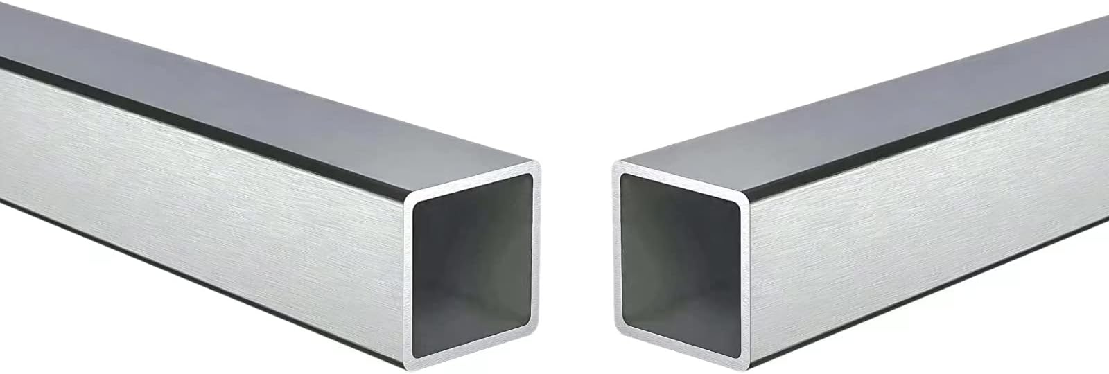 Stainless Steel Square Tubing Tube 25mm x 25mm x 1.5mm x 870mm, 1" x 1" x 3/50" x 34.25" Long, 2 Pack 304 SS Square Tubings 1.5mm Thickness Polished Finished from Bopaodao