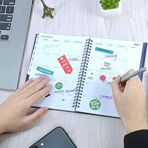 2021 Planner - Weekly & Monthly Planner with Flexible Cover, Jan. 2021 - Dec. 2021, Strong Twin - Wire Binding, Round Corner,Improving Your Time Management Skill - Thumbnail 5