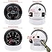 ARTILAURA GPS Speedometer Gauge Set - GPS Speedometer with Tachometer,Fuel Level Water Temperature Oil Pressure Voltage 4in1 Boat Gauge for Car AUTO Marine (Black)