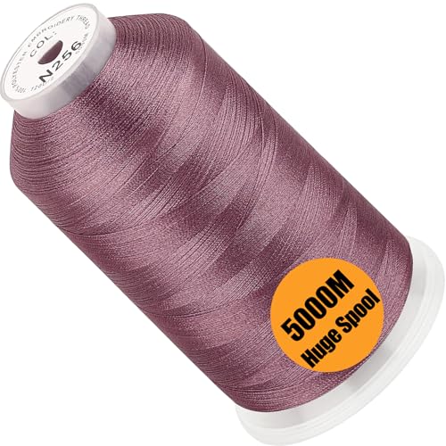 Image of New brothread - Single Huge Spool 5000M Each Polyester Embroidery Machine Thread 40WT for Commercial and Domestic Machines - Salmon(Janome Color)
