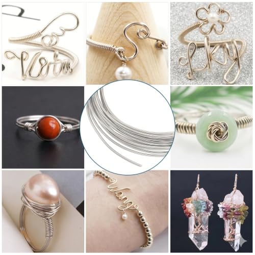 Image of Beadsnfashion 25 Meter Brass Craft Wire DIY Silver Color Wire for Jewellery Making, Beading, Flower Making, Hobby Crafts and School Project (Gold, 24 Gauge (0.51mm))