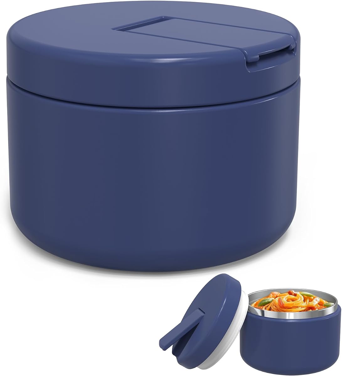 LOHASOK Termo aislado para niños para sopa de comida caliente, 12 oz, azul | Tarro de comida de acero inoxidable, tapa de fácil apertura, boca ancha, a prueba de fugas, para picnic de viaje escolar