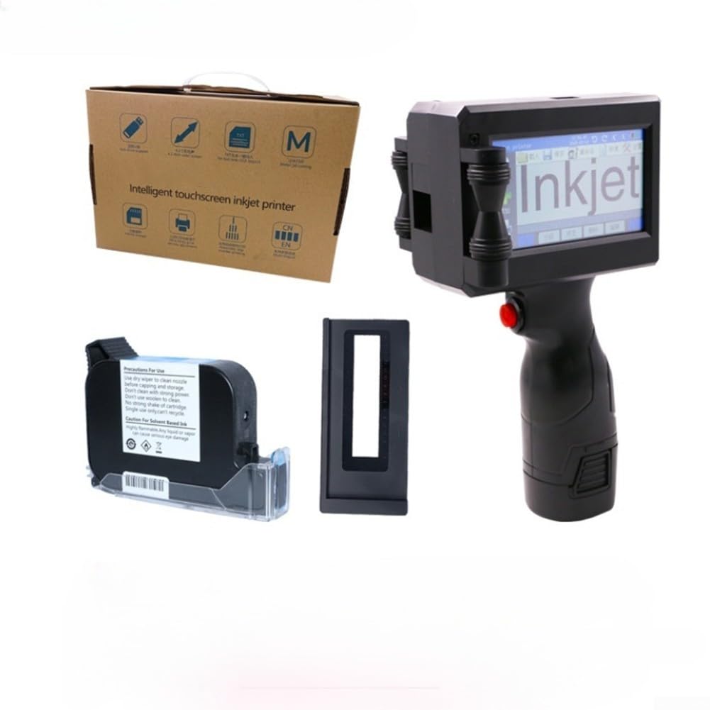 Inchiostro nero asciutto rapido portatile del codificatore 12.7mm del getto | Nessuna app necessaria, standalone per cpu, funzionamento regolare, stampa codici data, numeri di lotto istantaneamente