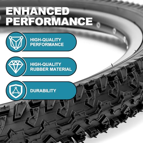 Hycline Mountain Bike Replacement Tire: 26×1.95/26×2.125